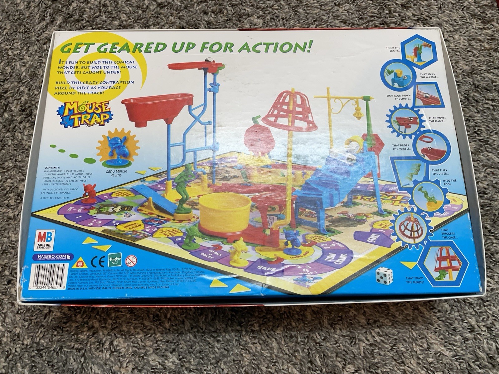 Mouse Trap Board Game Milton Bradley Hasbro 2005 Complete in Box Family Game