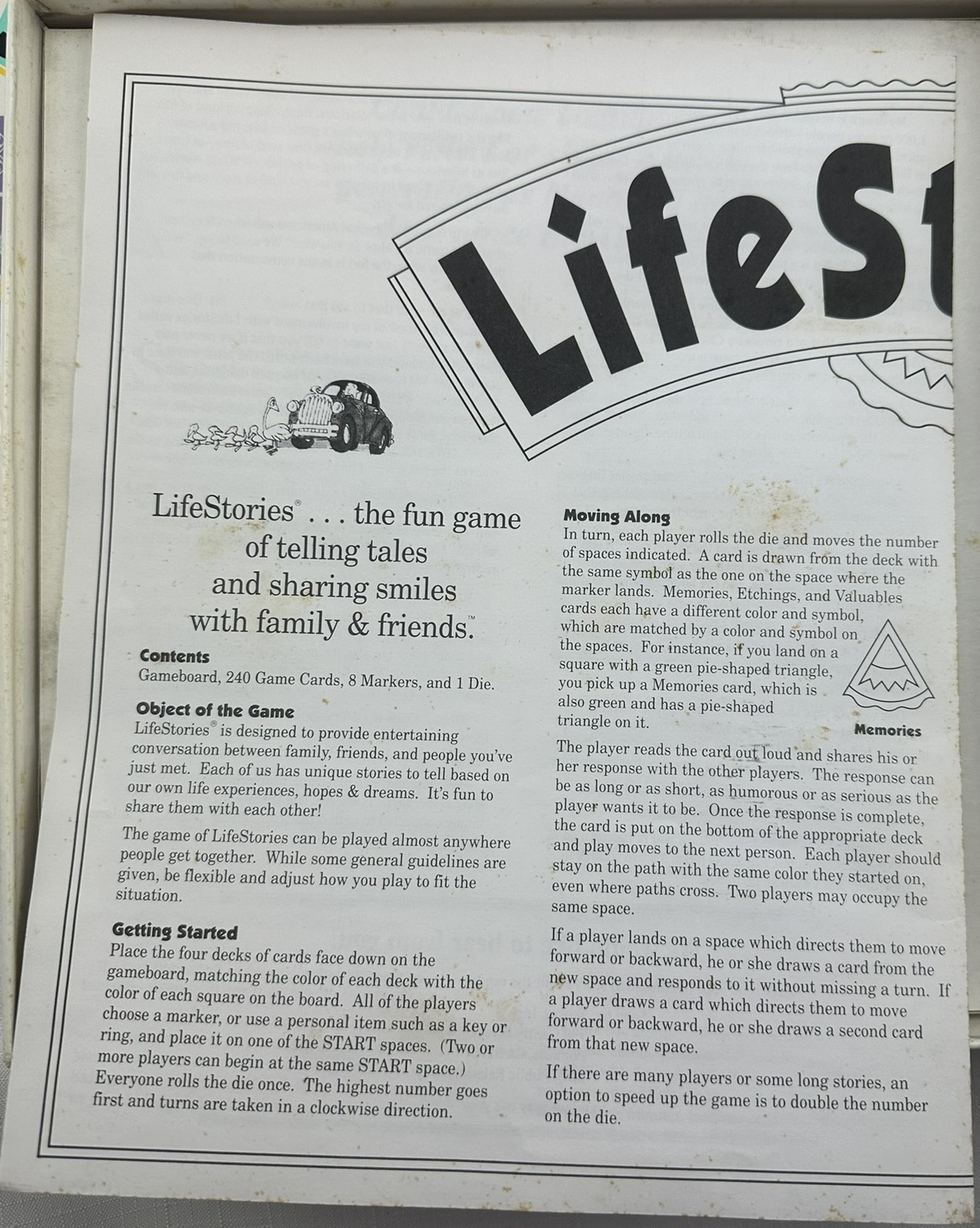 1989 LifeStories Game by Talicor Complete in Good Condition FREE SHIPPING