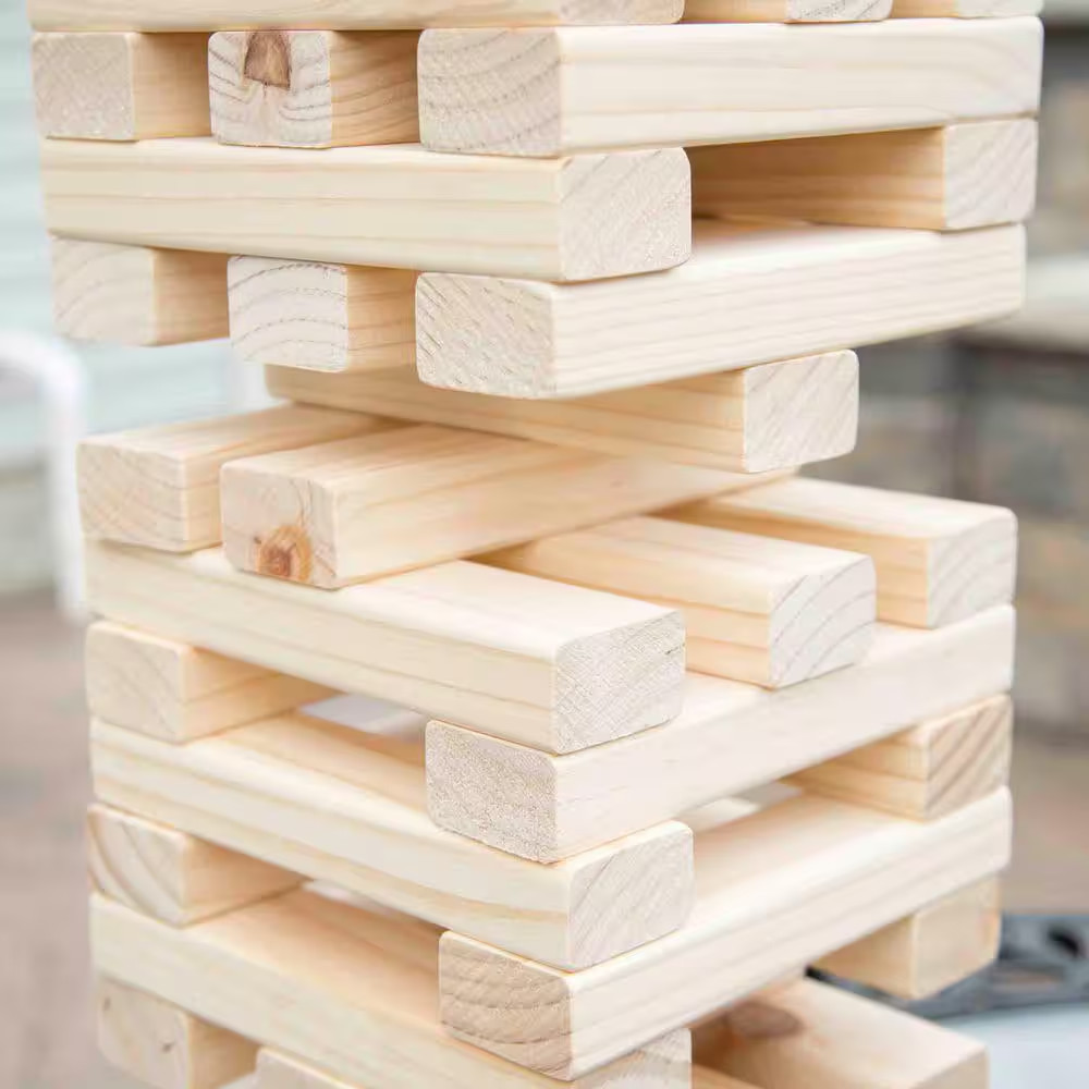 Non-Traditional Giant Wooden Blocks Tower Stacking Game
