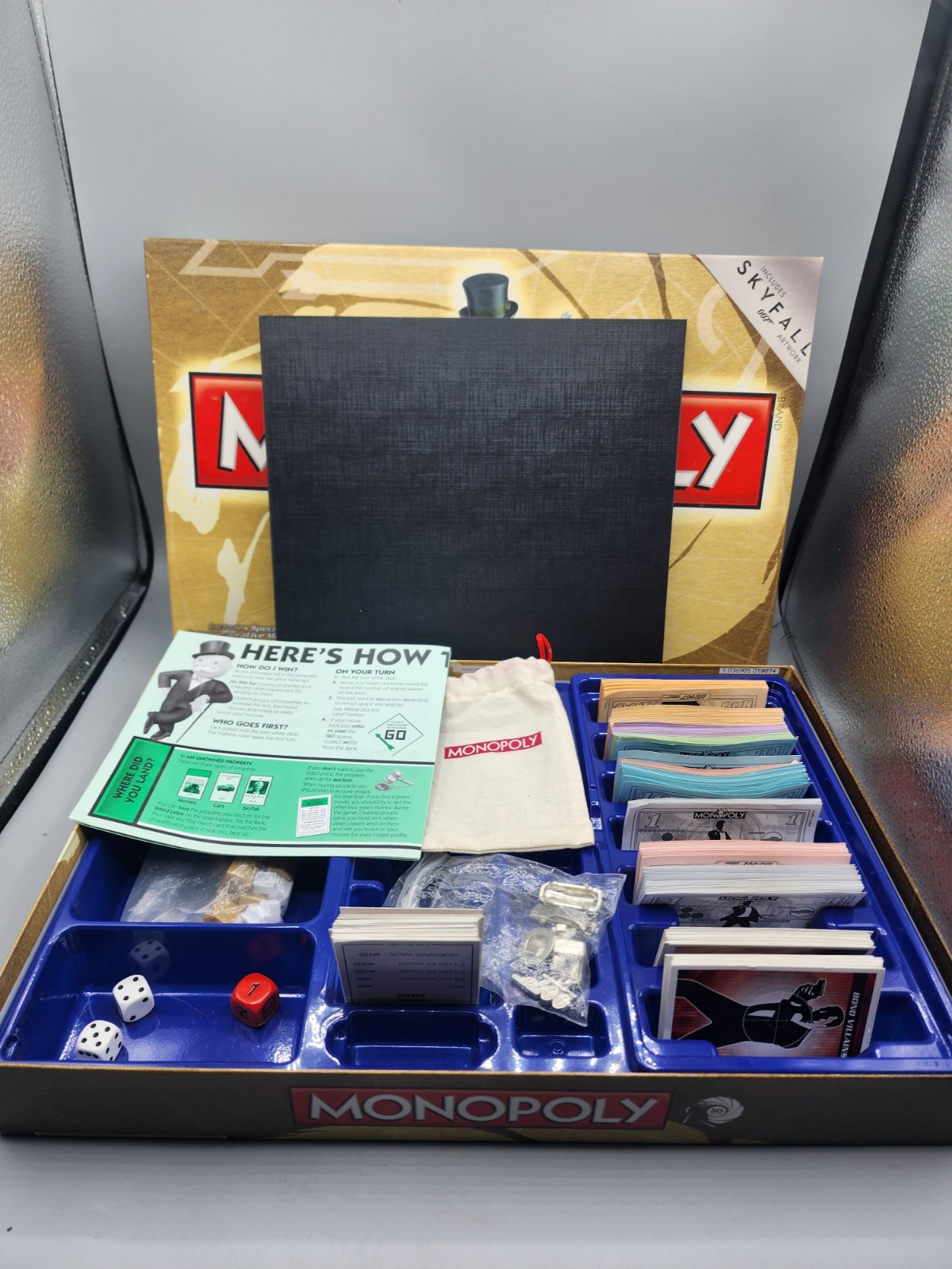 Monopoly 50th Anniversary Edition: James Bond 007 Board Game Complete Rare