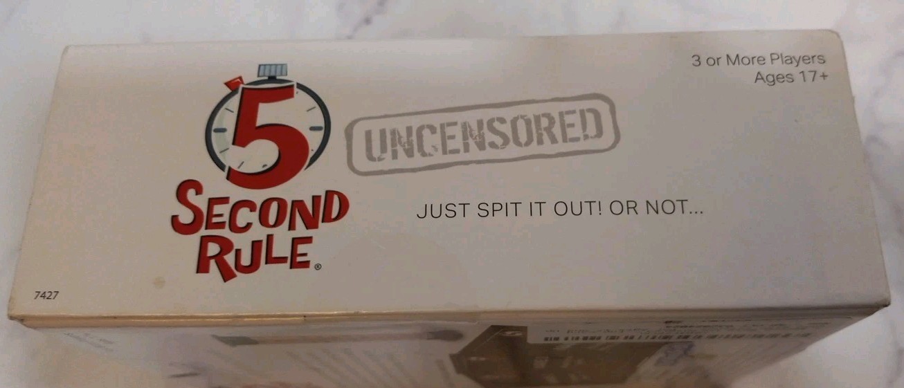 5 Second Rule Uncensored Adult Party Game New In Box