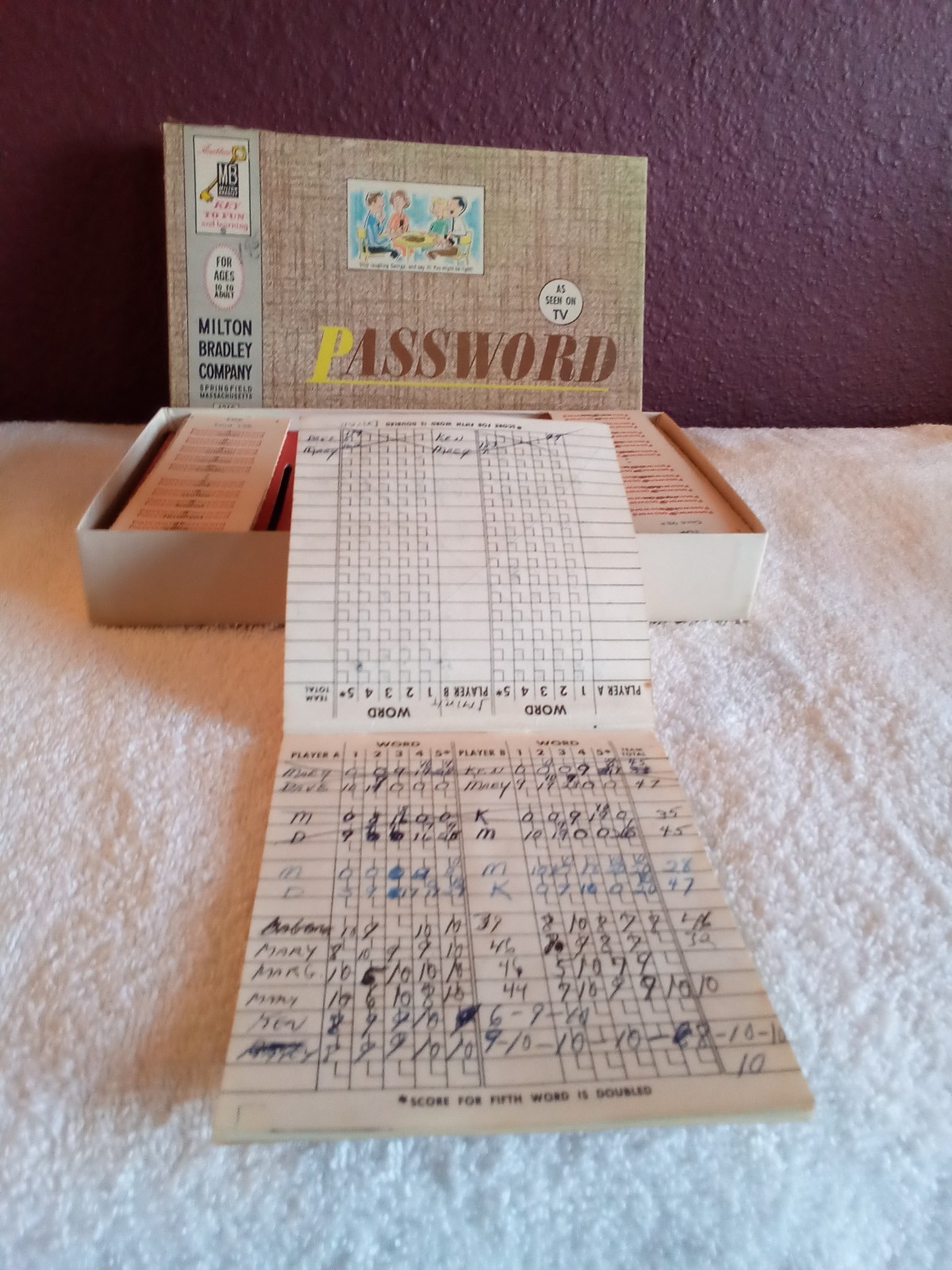 Vintage 1962 Milton Bradley Password Game#4260 Complete Game!