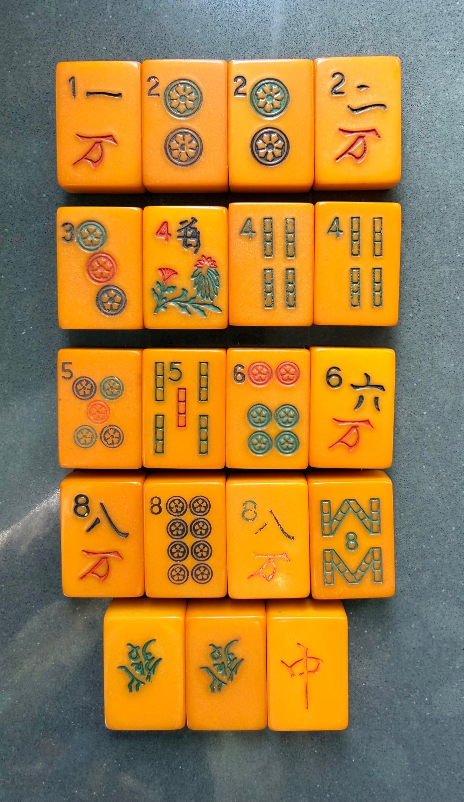 Vintage Mahjong Butterscotch Bakelite Tiles – Lot of #19