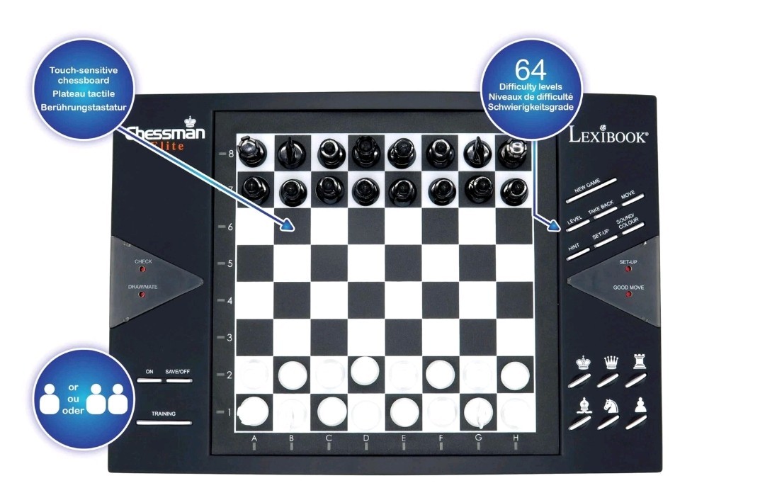 Chessman® Elite, Interactive Electronic Chess Game With +64 Levels of D