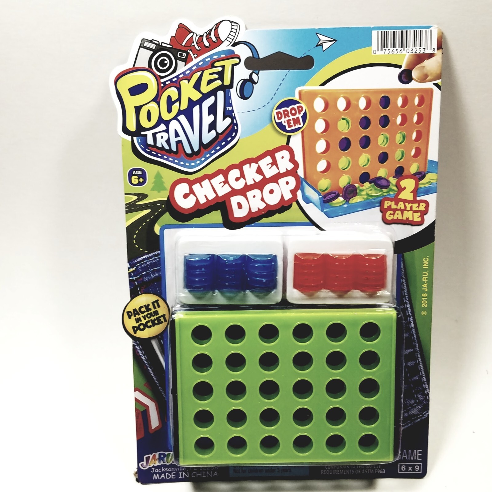 Pocket Travel Checker DropTravel Portable Pocket 1 Or 2 Player Board Game