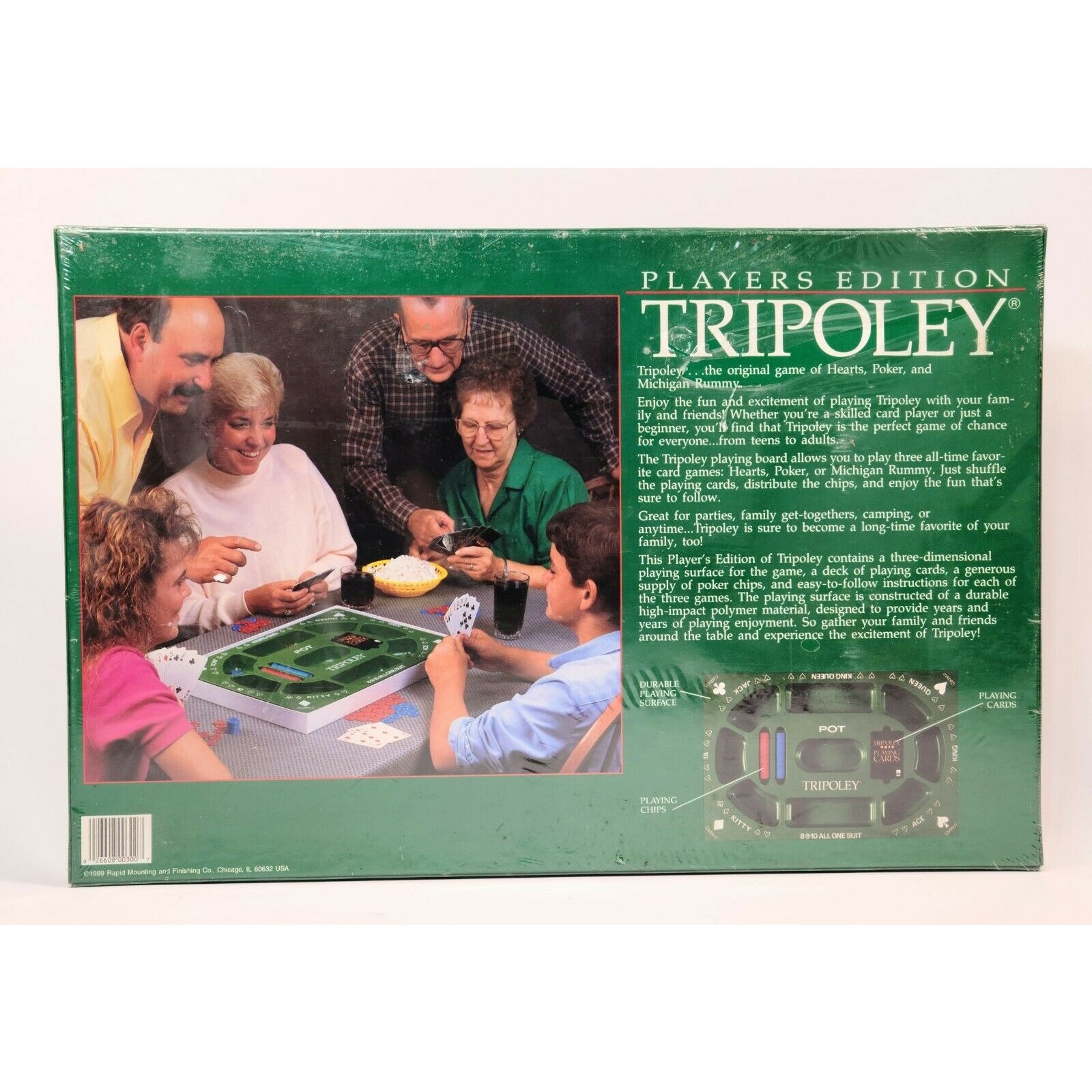 Vintage 1989 Cadaco Tripoley Players Edition #300 Card Game **See Note**