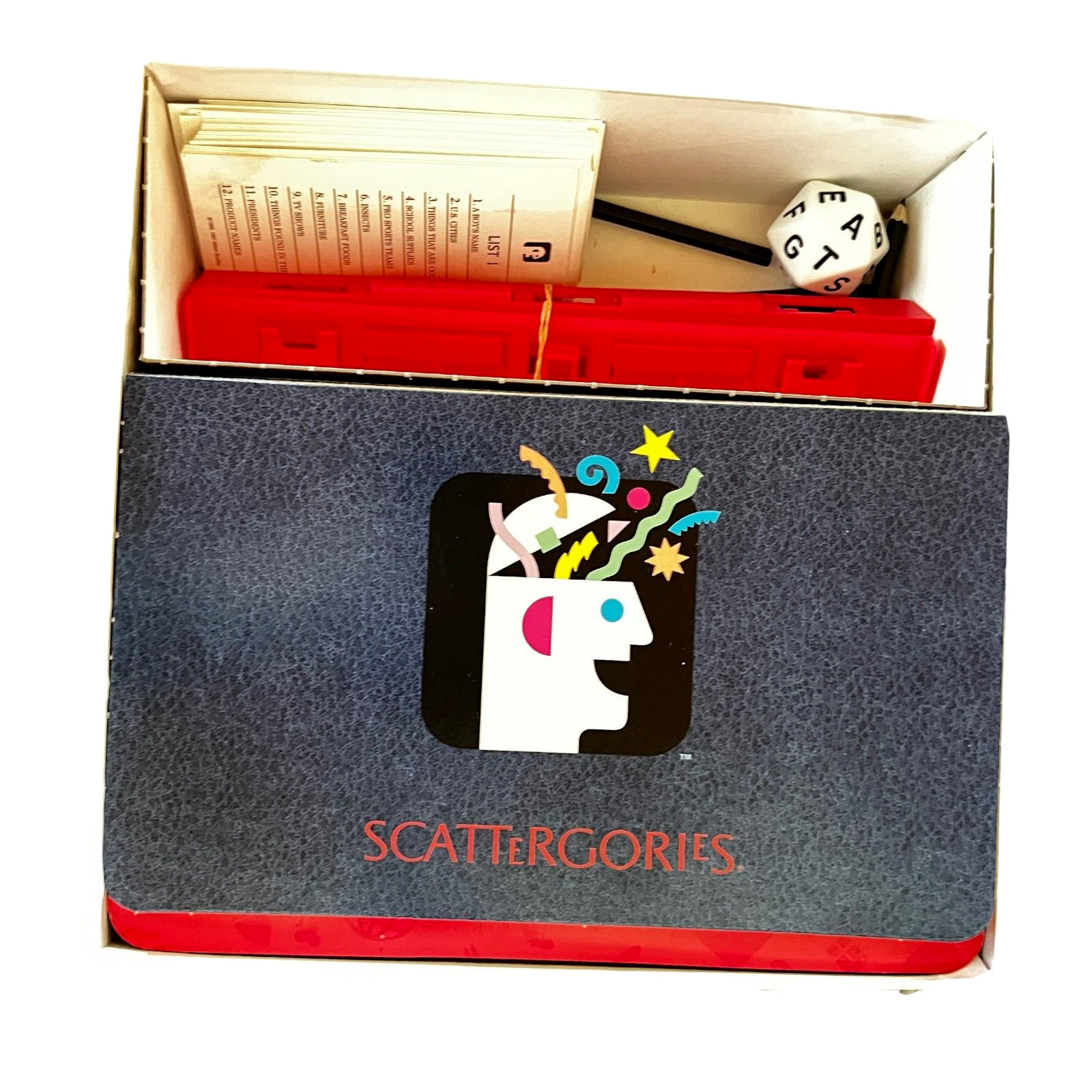 Vintage Hasbro 1999 The Game Of Scattergories Right Off The Top Of Your Head