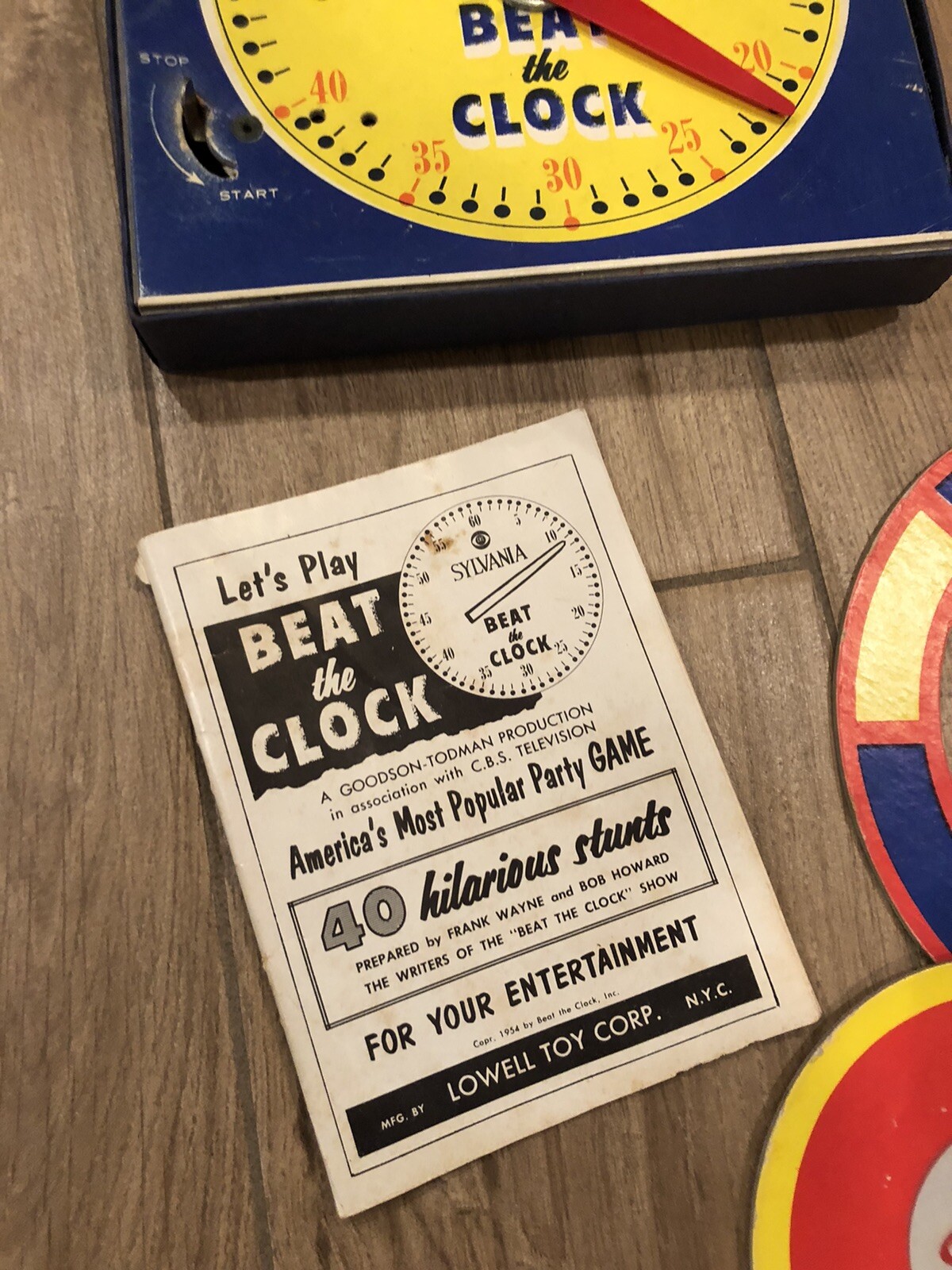 1954 CBS Beat the Clock TV Game Show Lowell Toy Corp Replacement Pieces – Clock