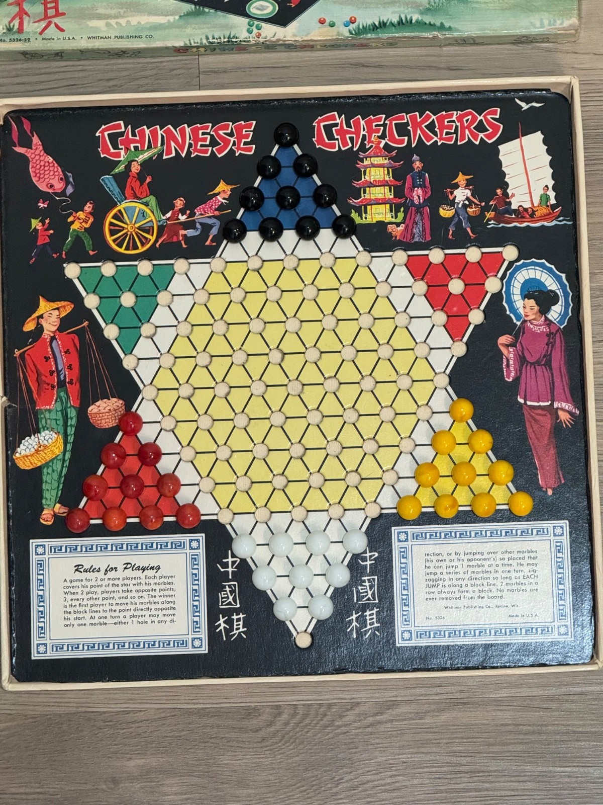 Whitman Chinese Checkers Board Game Vintage 1959