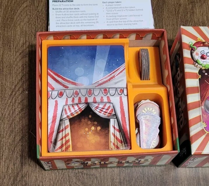 Big Top Game Box Insert – Allplay game – 3d printed – ANY COLOR