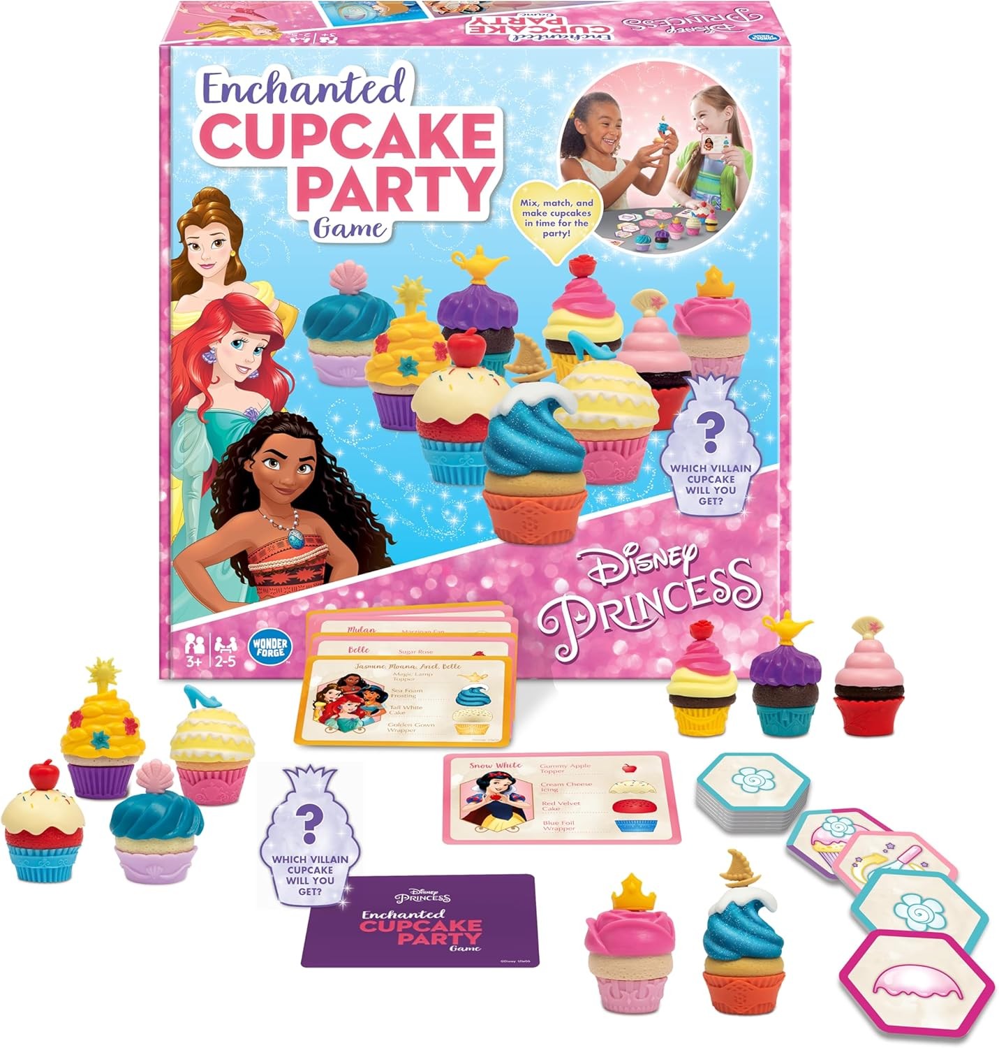Wonder Forge Disney Princess Cupcake Party Matching Game