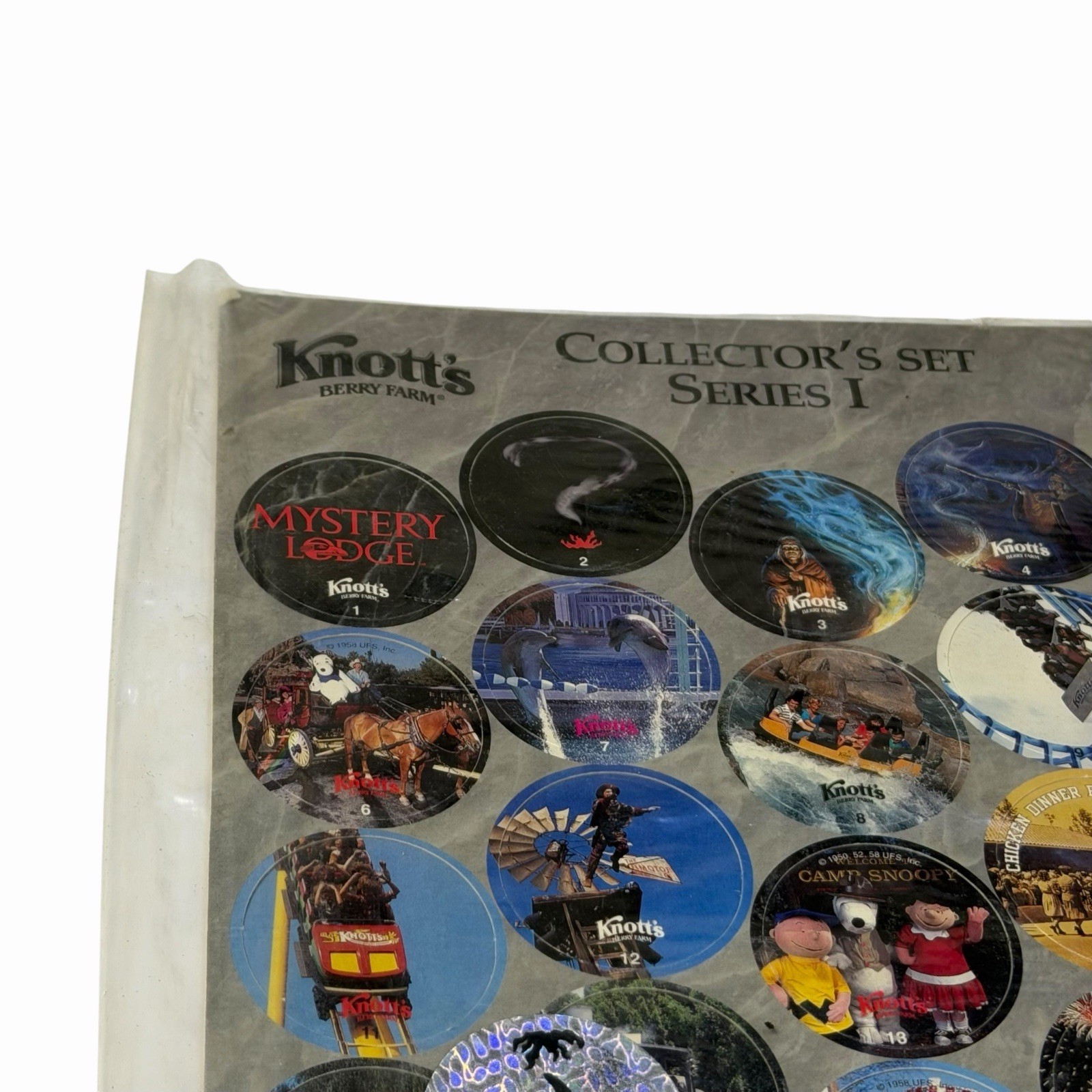 Vintage POG Slammer LOT Knott’s Berry Farm Collector Set Series 1 WPF 1994 NEW