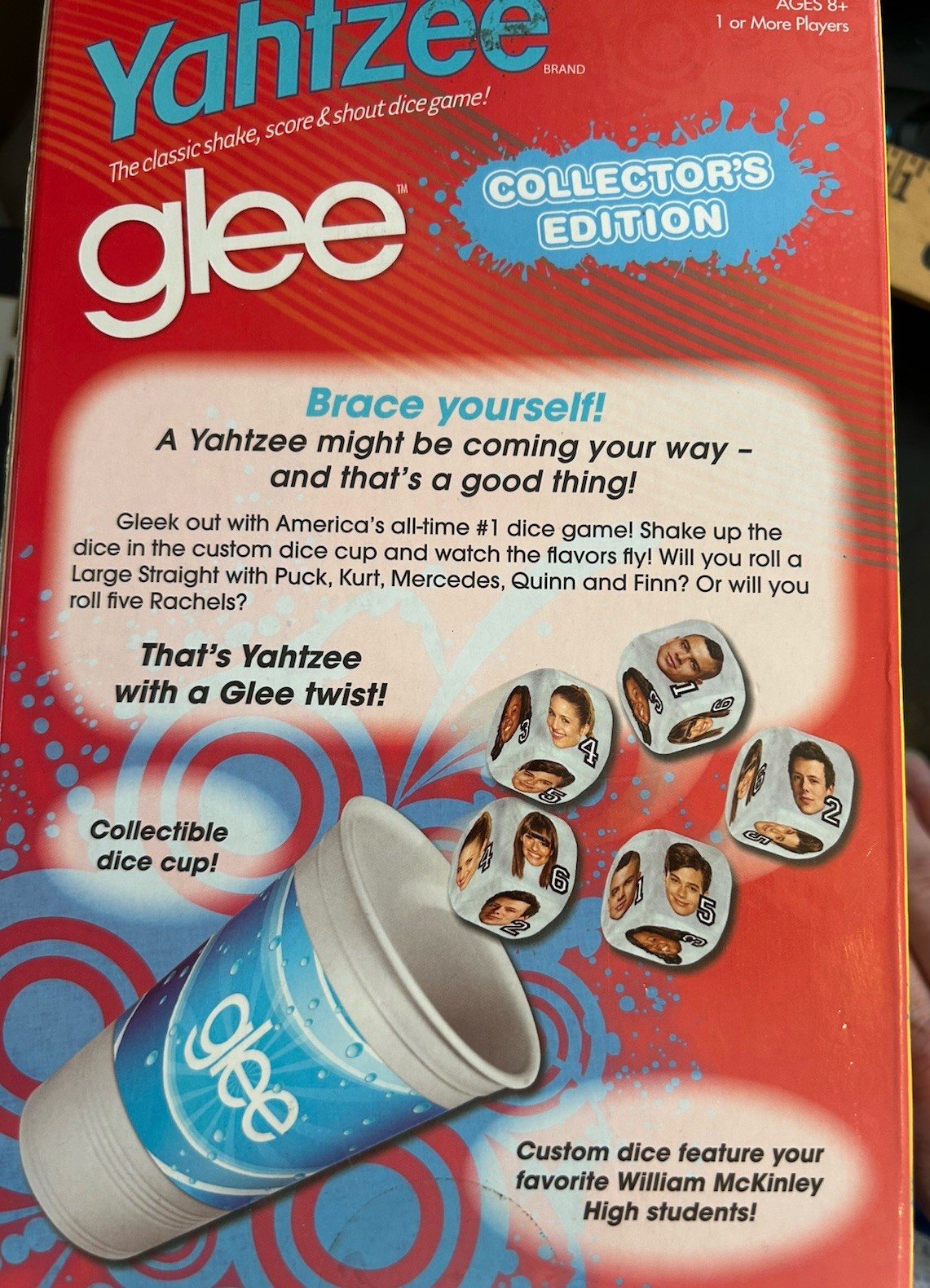Glee Yahtzee Collector’s Edition with Slushee Dice Cup New 2011 **Read details