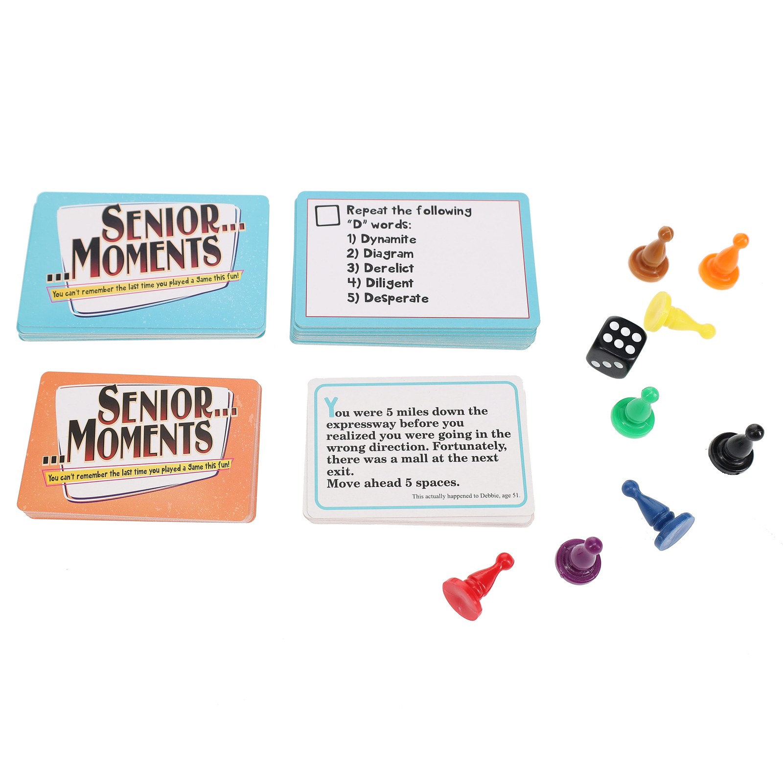 TDC Games Senior Moments Bundle Pack – Board Game and Travel Card Game