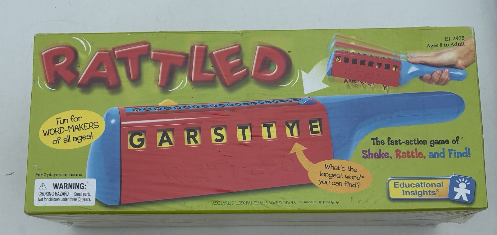 RATTLED Word Game Educational Insights NEW SEALED