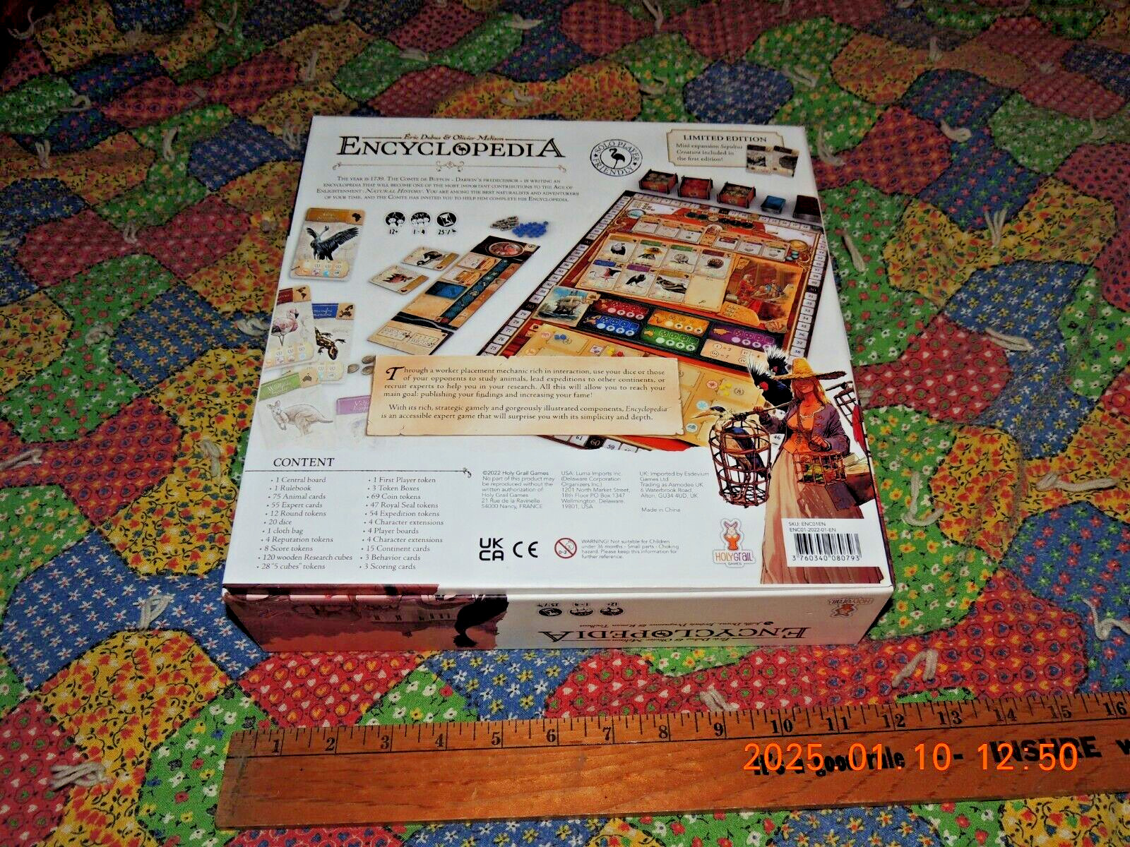 Holy Grail Games Encyclopedia game – Little played in 2022 box