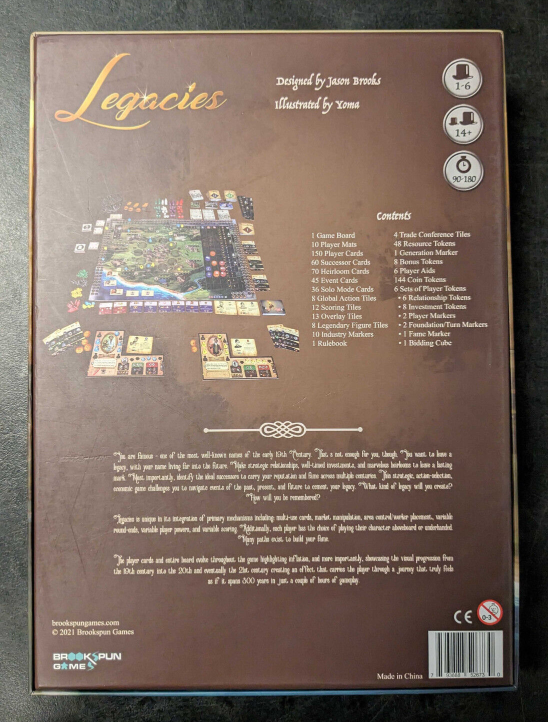 Legacies Standard Edition Economic Board Game by Brookspun Games (Used)