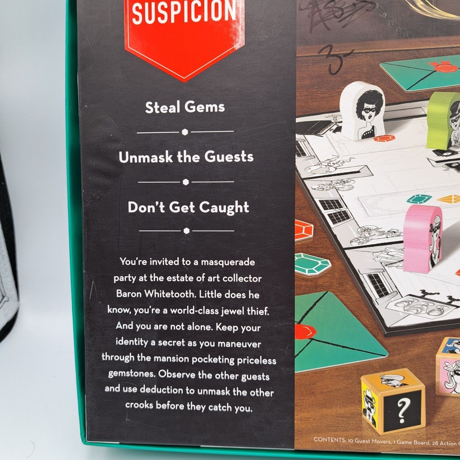 Wonder Forge SUSPICION Board Game A Game of Secret Identity & Deduction Complete