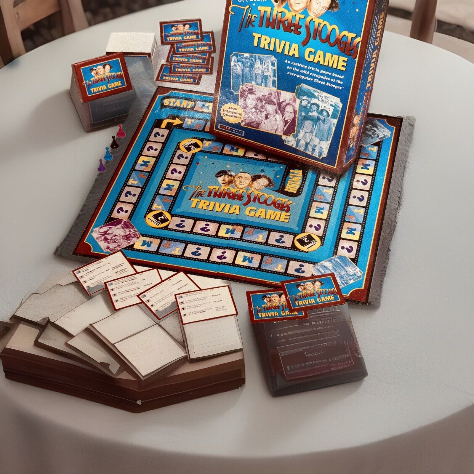 The Official Three Stooges Trivia Game 2000 By Talicor Mo Larry Curly Nyuk Nyuk