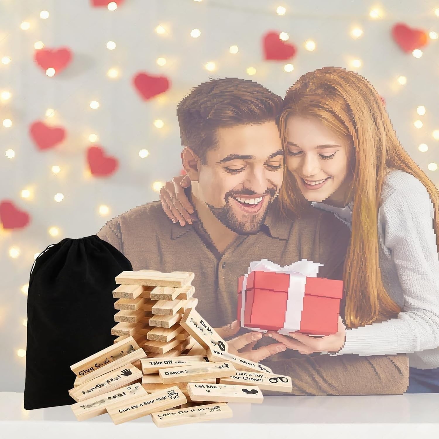 Lust Tower Naughty Block Game for Adult Couple Fun Stacking Party Date Xmas Gift