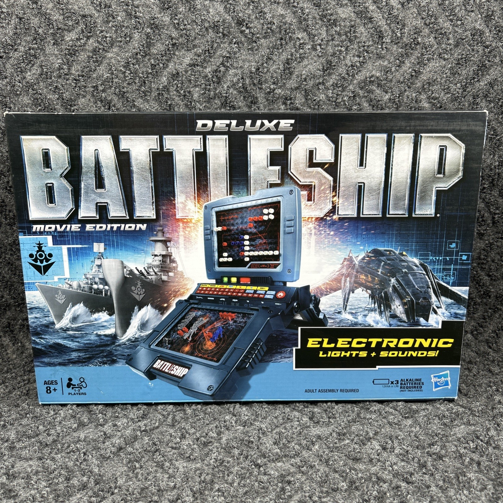 2012 Hasbro Battleship Movie Edition Deluxe Electronic Lights Sounds Game