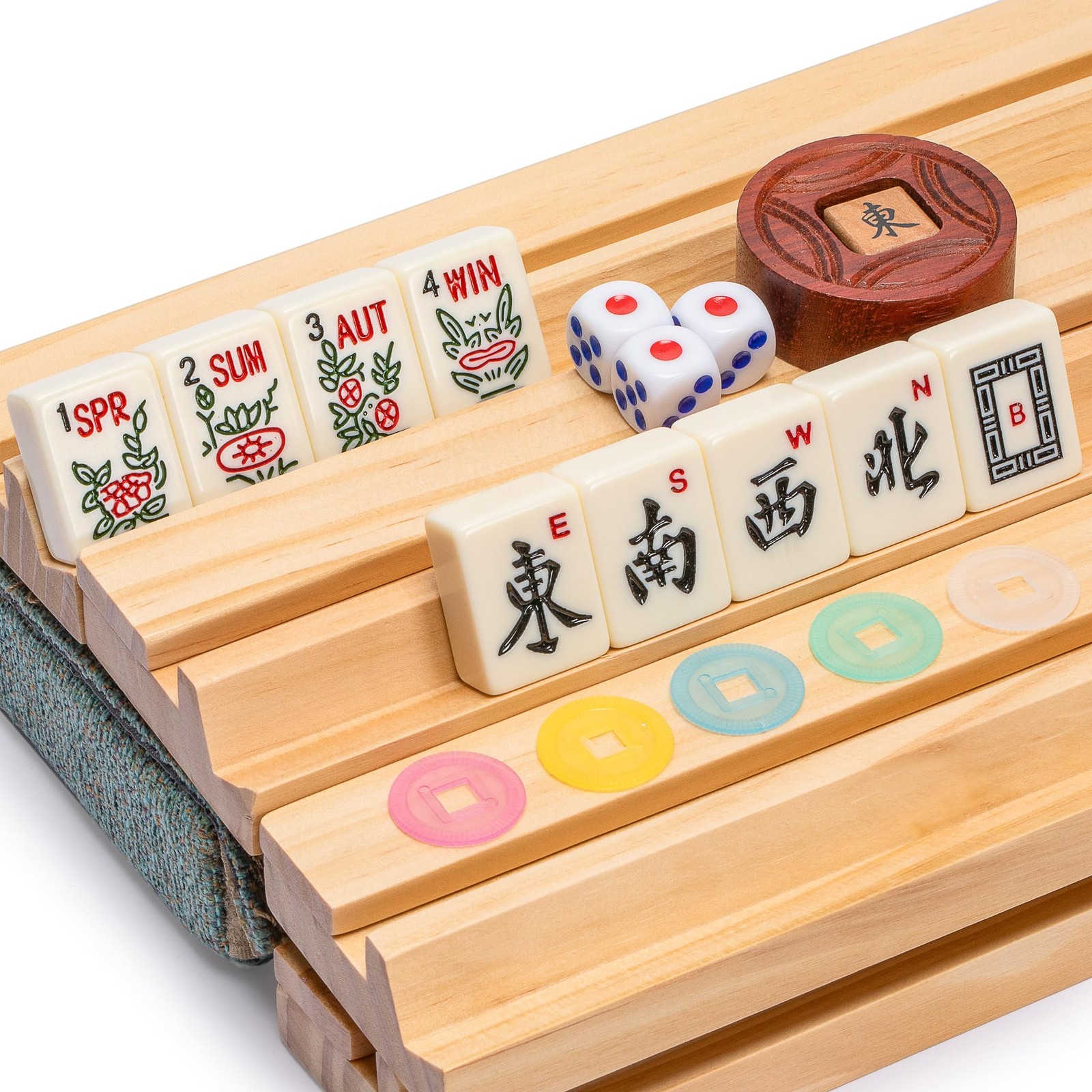 Yellow Mountain Imports American Mahjong Set, Heather with Soft Case – All-in…