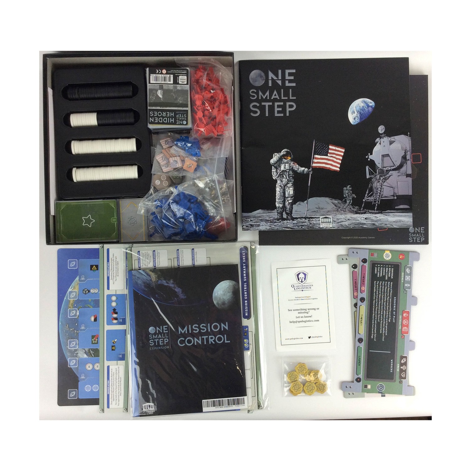 Academy Board Game One Small Step (Deluxe Kickstarter Ed) Box Fair/NM