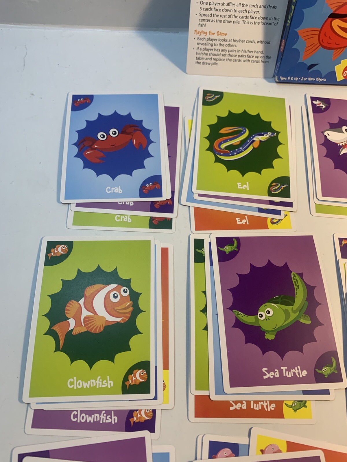 6 Assorted Kids Card Games FLASH CARDS Disney Old Maid Go Fish Vantage Insects