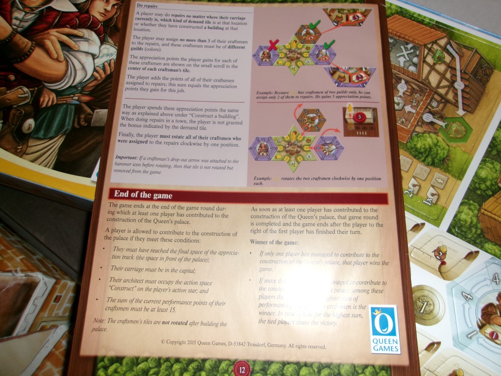 Queen’s Architect Board Game Volker Schachtele ages 10 up 60 min 2-4 players NEW