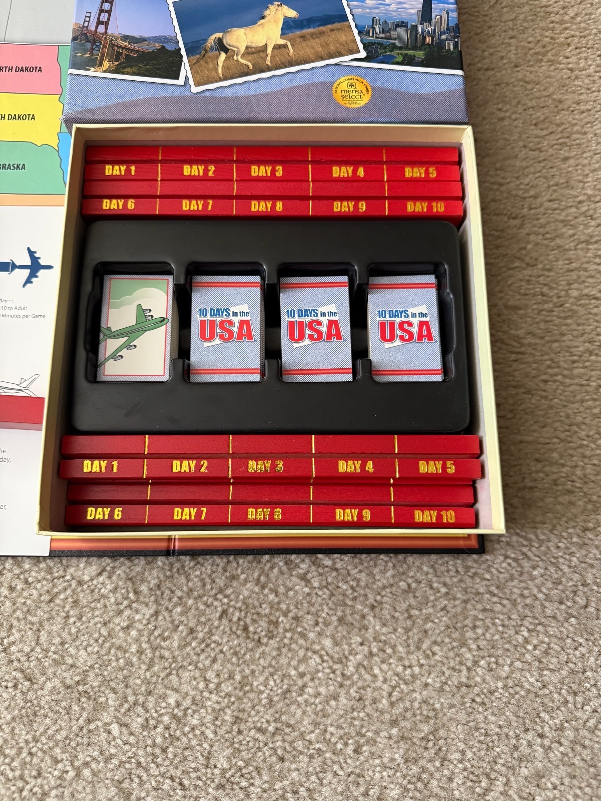 10 Days In The USA Board Game by Out Of The Box Older Edition – Complete