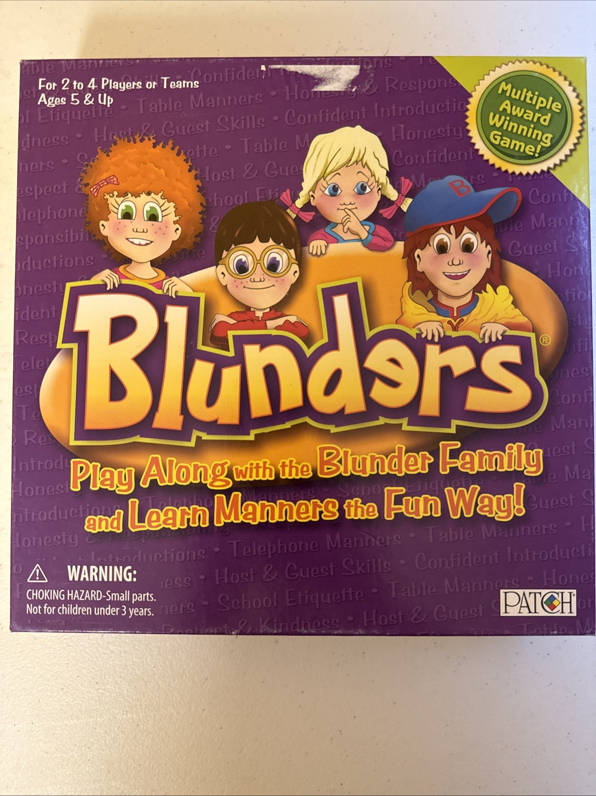 Blunders Board Game, Patch Products – Learning Manners Game-For Ages 5+ COMPLETE