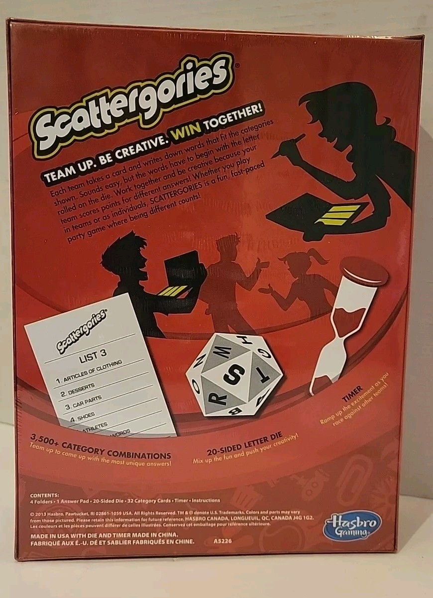SCATTERGORIES by Hasbro Fast-Paced Game of Categories 2013 BRAND NEW SEALED