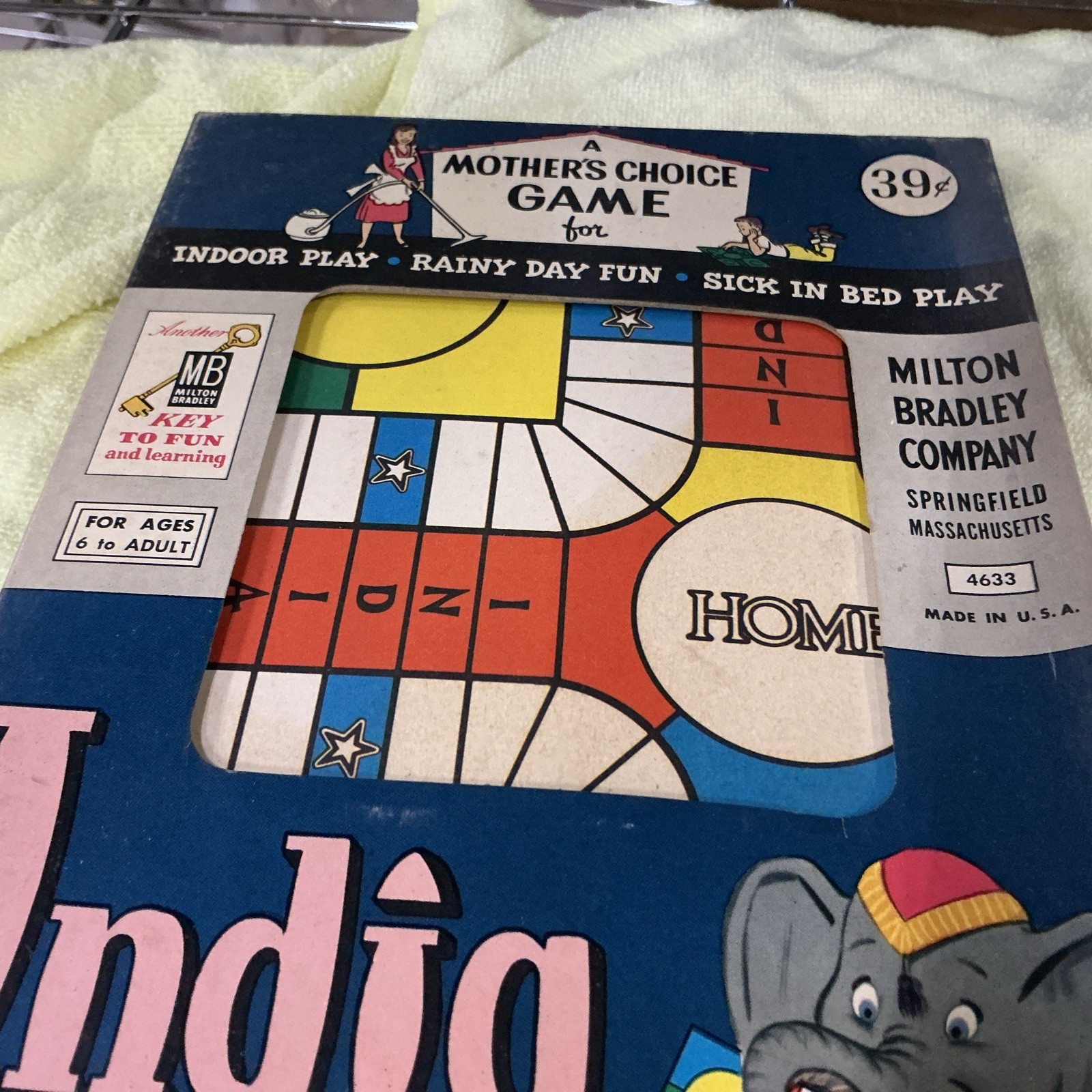 Complete 1956 Vintage Milton Bradley INDIA Game A Mother’s Choice #4633