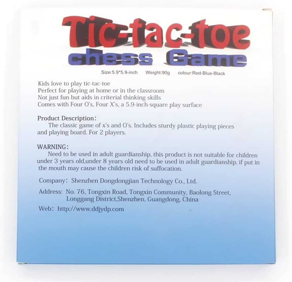 Tic Tac Toe Board Game, Tic Tac Toe Family Game, Classic Board Game, Portable