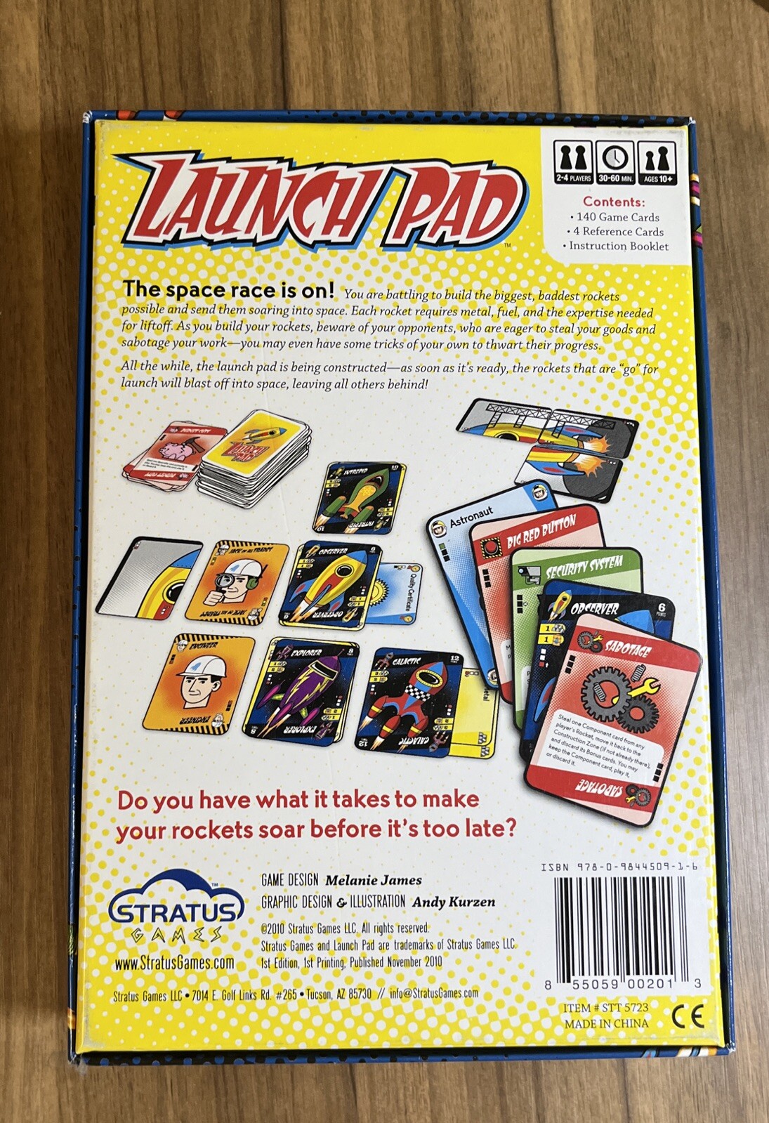Launch Pad 2010 Card Game Stratus Complete 2-4 Players 30-60 Minutes Ages 10+