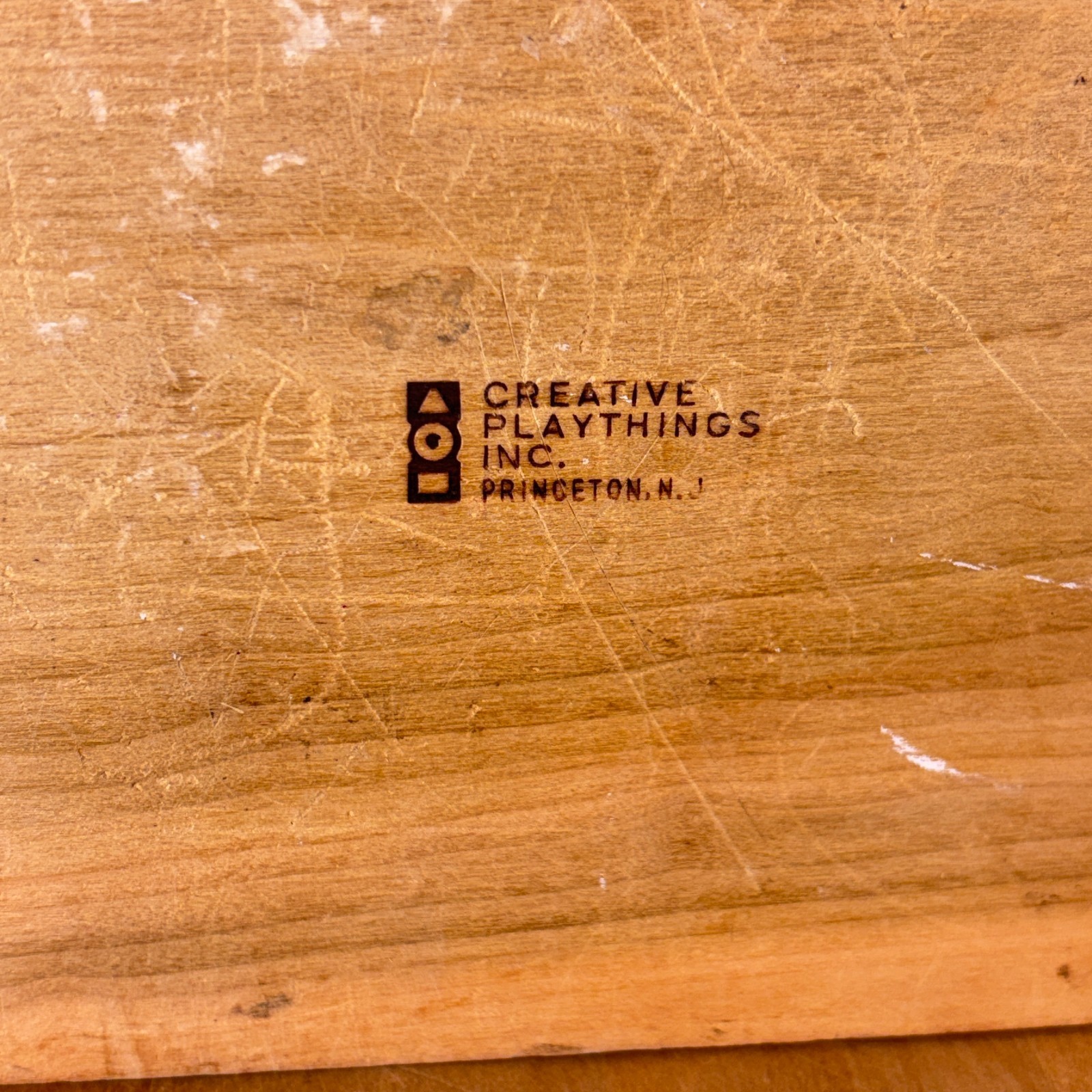 Vtg Creative Playthings Inc Oversized Domino Set in Wood Dovetail Box 28 Dominos