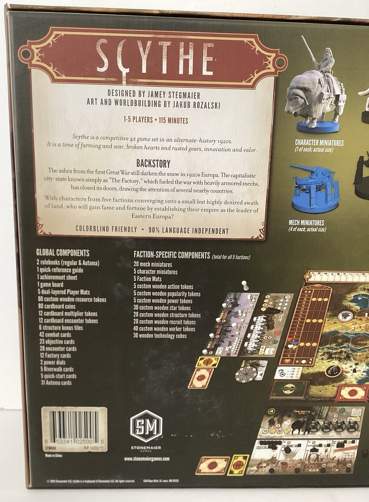 Scythe Alternate History Board Game Stonemaier Complete Excellent Condition
