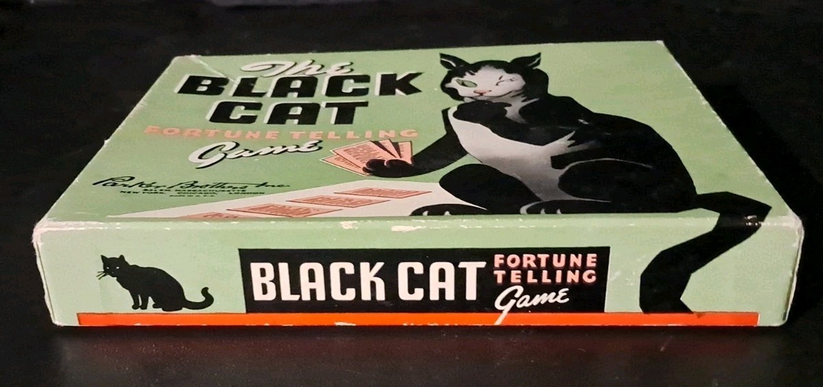 VINTAGE 1960’S PARKER BROTHERS BLACK CAT FORTUNE TELLING GAME COMPLETE