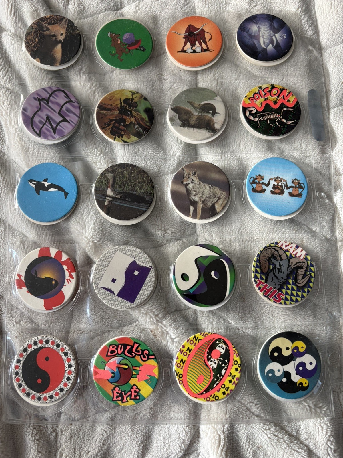 Big POG Assortment 196 Pogs Rare 8 Ball Blade Religious Paychadelic Poison