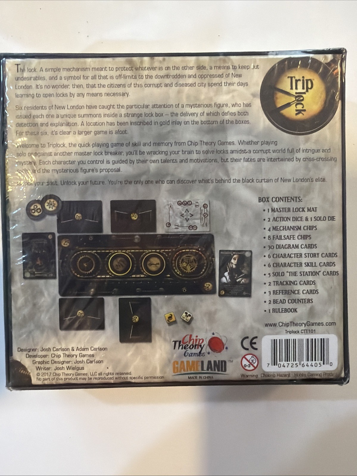 Triplock Board Game Chip Theory Puzzle Games Steampunk Strategy Trip Lock