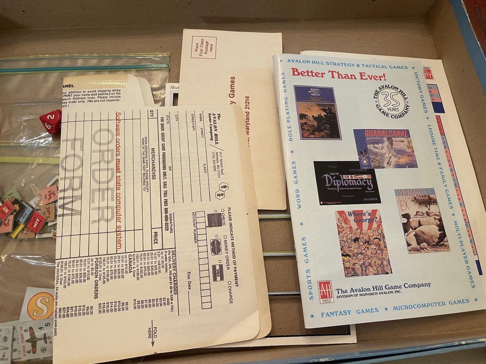 Avalon Hill Military Board Games Vintage Lot Of 3 War @ Sea, Mustang, Battle Of