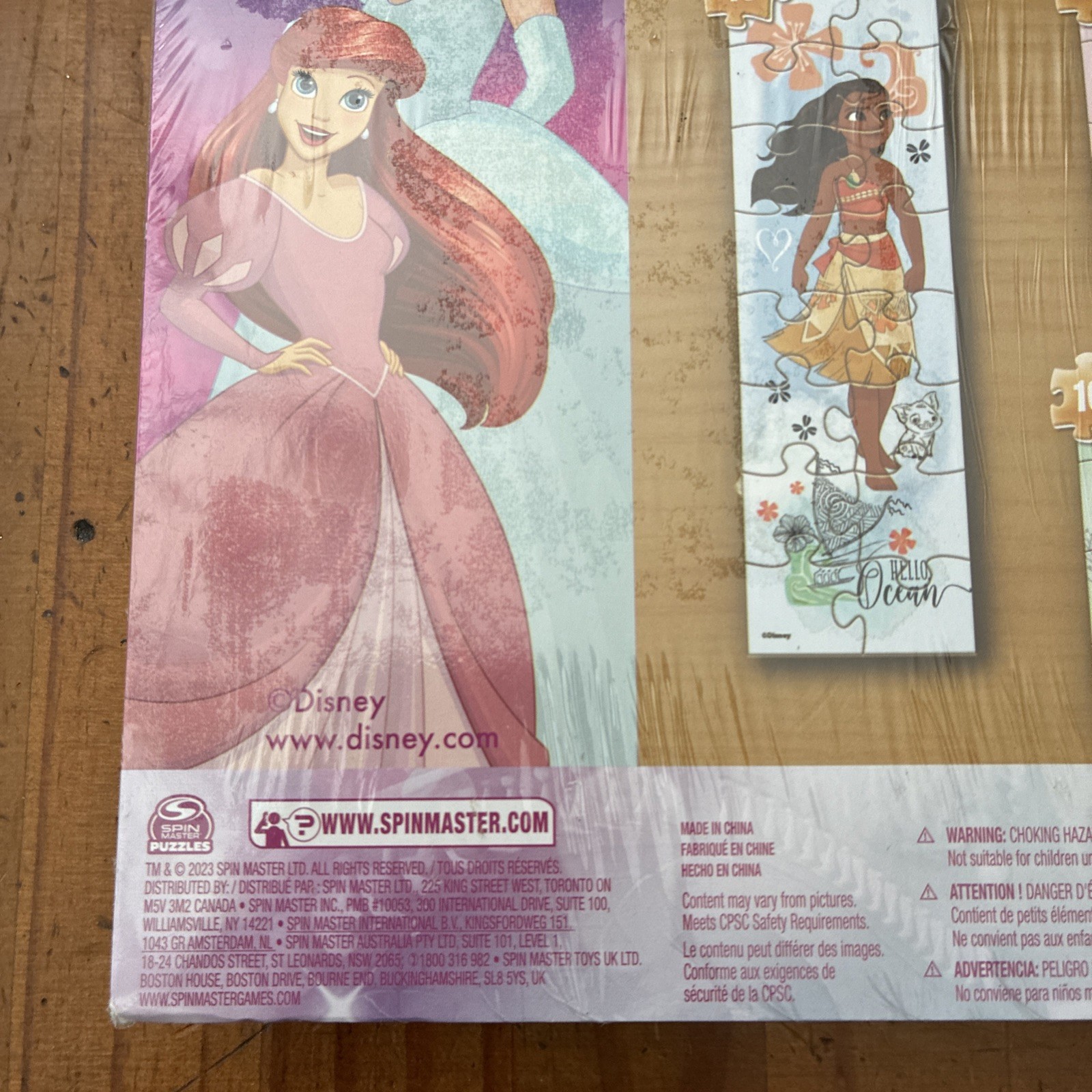 Disney Princess 7 Wood Puzzles Age 3+ Spinmaster Brand New in Sealed Box