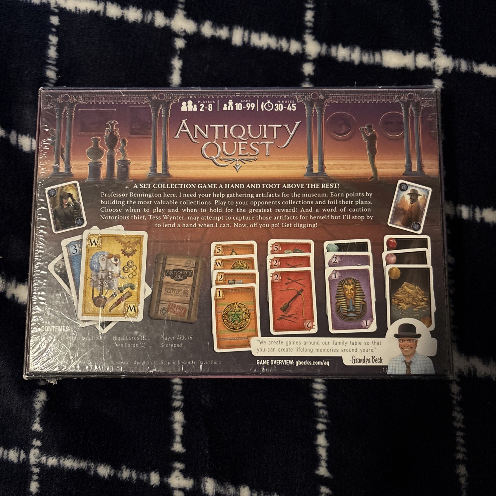 New Grandpa Beck’s Games, Antiquity Quest, A Set Collection Card Game, Ages 10+