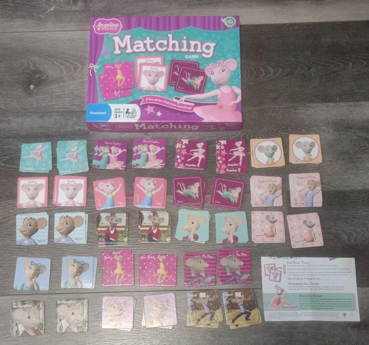 Angelina Ballerina Matching Game The Wonder Forge 2011 Complete