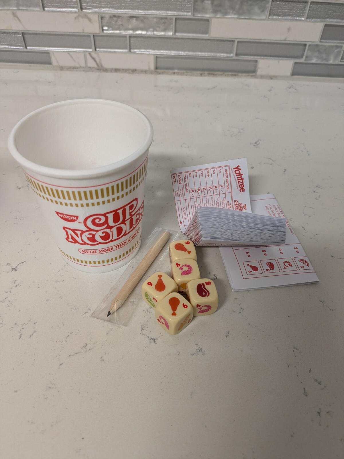 Yahtzee Cup Noodles Ages 8+ 1 or More Players Hasbro