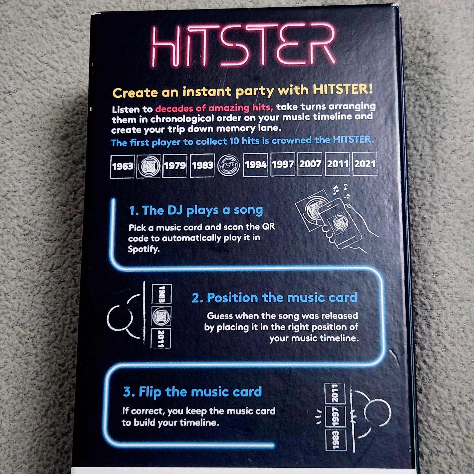 Hitster The Music Party Game Box 25 Bonus Songs VG ++++ In 📦 Box