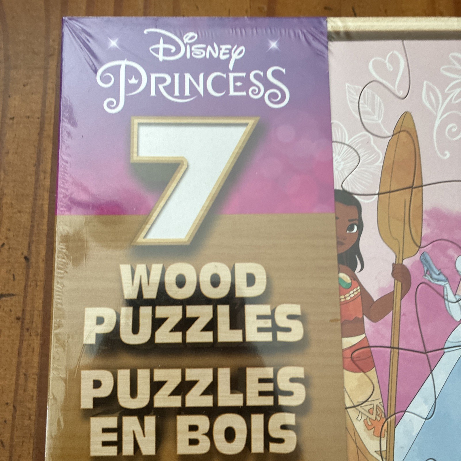Disney Princess 7 Wood Puzzles Age 3+ Spinmaster Brand New in Sealed Box