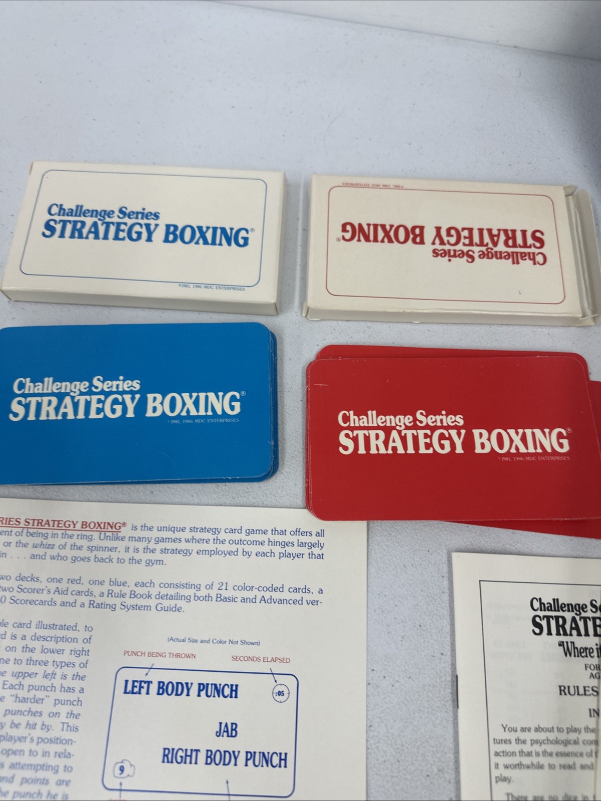 Challenge Series STRATEGY BOXING Card Game – Complete