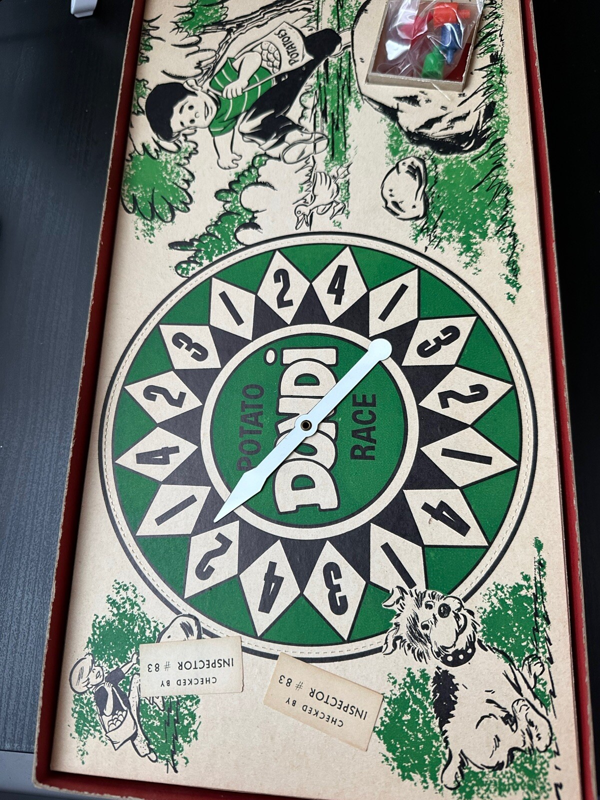 New Dondi Potato Race Board Game Vintage Hassenfeld Bros. USA 1950s