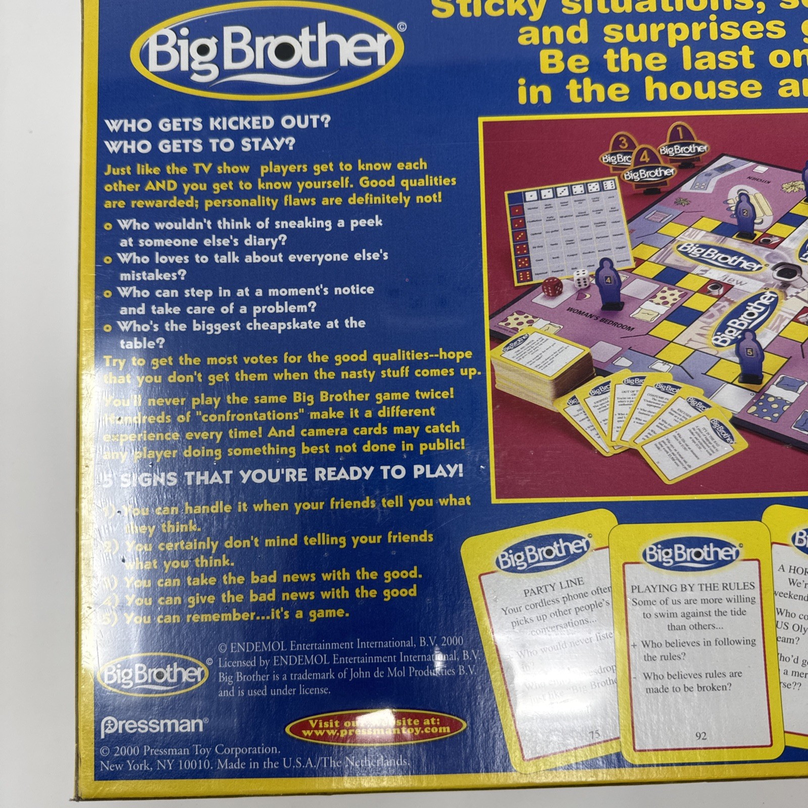 Big Brother Board Game SEALED Pressman Classic Reality TV Show